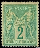 Image du timbre Groupe «Paix et Commerce»Type Sage 2c vert type 2
