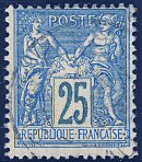 Image du timbre Groupe «Paix et Commerce»Type Sage 25c outremer