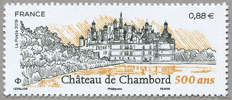 Image du timbre Château de Chambord 500 ans