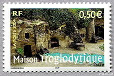 Image du timbre Maison troglodytique