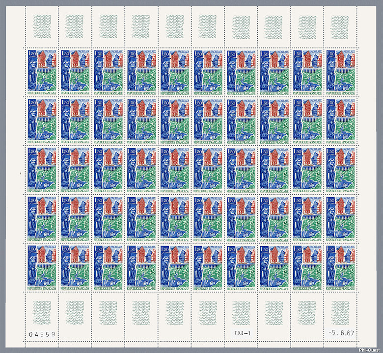 Morlaix - Feuille de 50 timbres