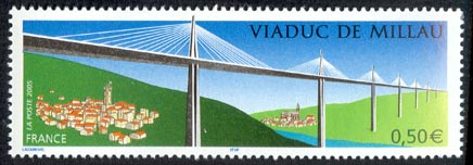 Image du timbre Le viaduc de Millau