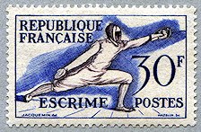 Image du timbre Escrime