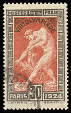 Image du timbre Statue de Milon de Crotone - Musée du Louvre