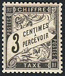 Image du timbre Chiffre-taxe type banderole 3c noir