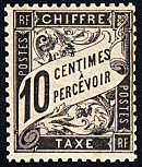 Image du timbre Chiffre-taxe type banderole 10c noir