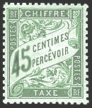 Chiffre-taxe type banderole 45c vert