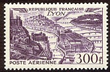 Image du timbre Vue aérienne de Lyon