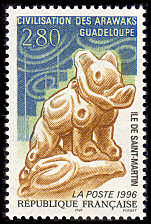 Image du timbre Civilisation des Arawaks GuadeloupeIle de Saint Martin