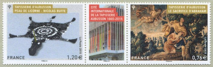 Image du timbre Diptyque « Cité Internationale de la Tapisserie AUBUSSON 1665-2015 »