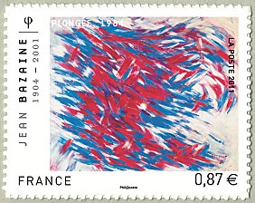Image du timbre Jean Bazaine 1904-2001 «Plongée 1984»-Timbre autoadhésif