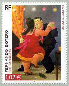 Image du timbre Fernando Botero «Les danseurs»