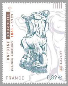 Image du timbre Antoine Bourdelle 1861-1929-Centaure mourant