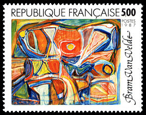 Image du timbre Œuvre de Bram Van Velde 1895-1981