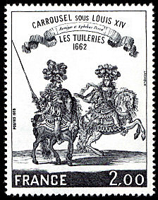 Image du timbre Carrousel sous Louis XIVAmiger et Ephebus persæLes Tuileries 1662