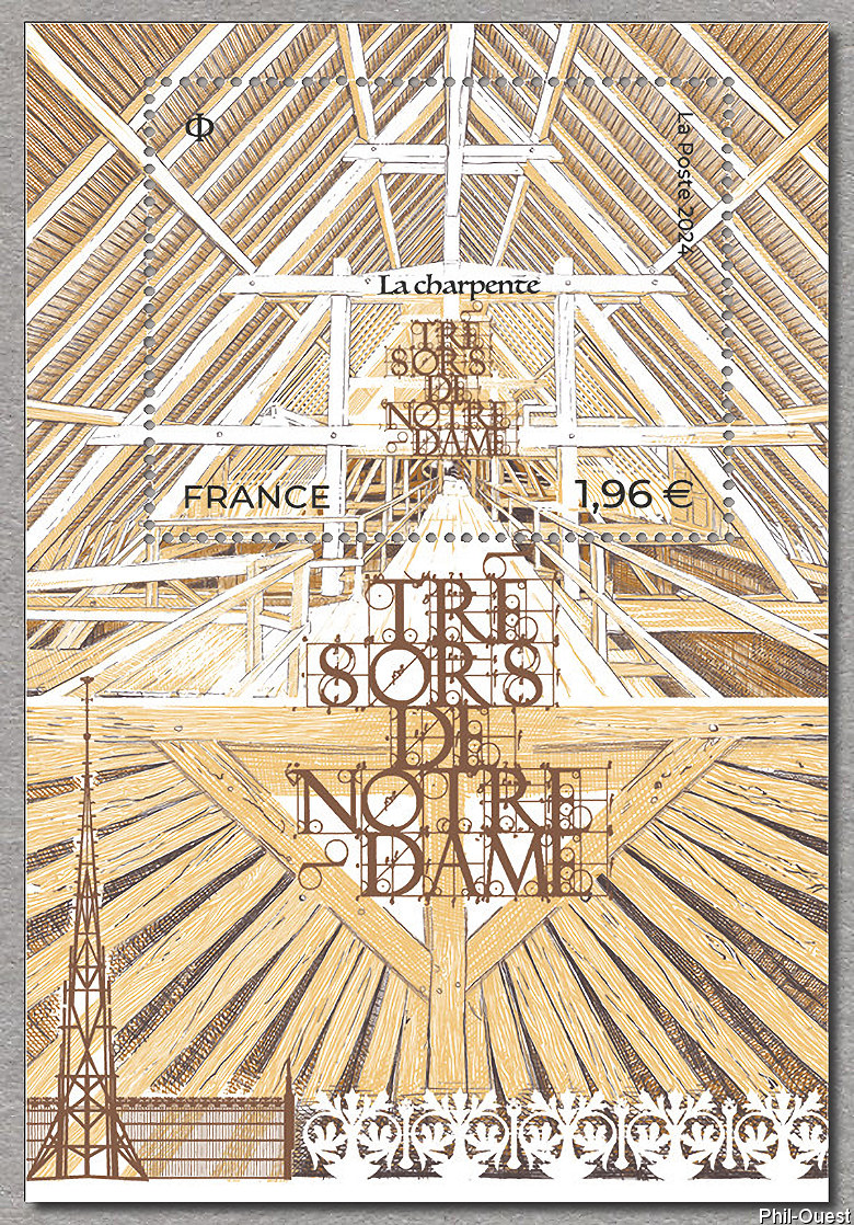 Image du timbre La charpente de Notre-Dame