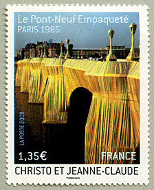 Image du timbre Christo et Jeanne-Claude-Le Pont-Neuf empaqueté Paris 1985