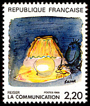 Image du timbre «La communication» vue par Jean Marc Reiser