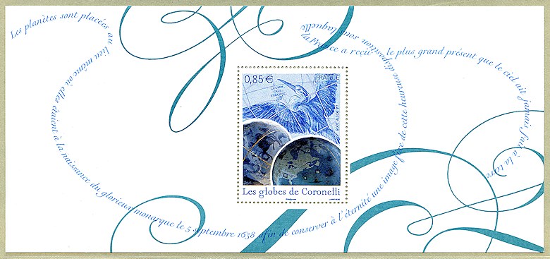 Image du timbre Souvenir philatélique «Les globes de Coronelli»