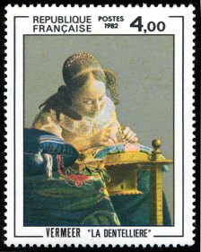 Image du timbre Vermeer «La dentellière»Musée du louvre - Paris