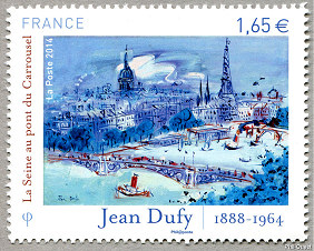 Image du timbre Jean Dufy 1888-1964- La Seine au pont du Carrousel
