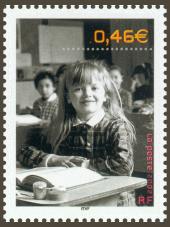 Image du timbre Sur les bancs de l'école - Paris 1960