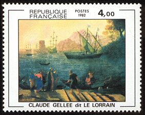Image du timbre Claude Gellée dit Le Lorrain-« Embarquement à Ostie »