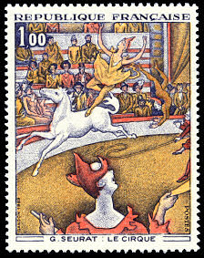 Image du timbre Georges Seurat  «Le Cirque»