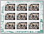 La feuille de 9 timbres de 2024 du Radeau de la Méduse