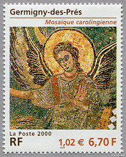 Image du timbre Germigny-des-prés-Mosaïque carolingienne (9ème siècle)