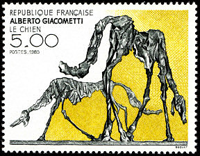 Image du timbre Alberto Giacometti «Le chien»