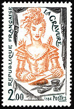 Image du timbre La Gravure