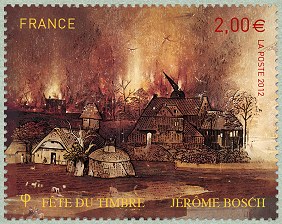 Image du timbre Jérôme Bosch: «La tentation de Saint Antoine»