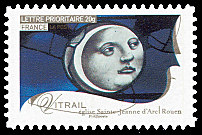 Image du timbre Vitrail - Église Sainte Jeanne d'Arc - Rouen.
