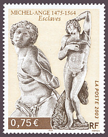Image du timbre Michel Ange 1475-1564-«Esclaves» (tombeau de Jules II)
