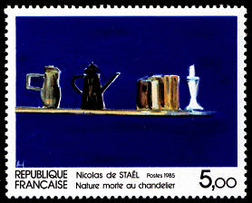 Image du timbre Nicolas de Staël«Nature morte au chandelier»