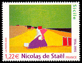 Image du timbre Nicolas de Staël  1914-1955  «Sicile»