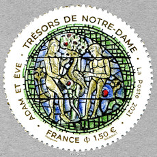 Image du timbre Notre-Dame de Paris - Adam et Éve