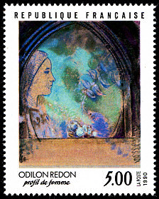 Image du timbre Odilon Redon « Profil de femme »