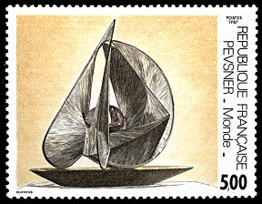 Image du timbre Œuvre d'Antoine Pevsner «Monde»