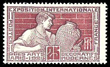 Image du timbre Le potier - 25 c violet-brun et lilas
