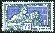 Image du timbre Le potier - 75c gris et outremer
