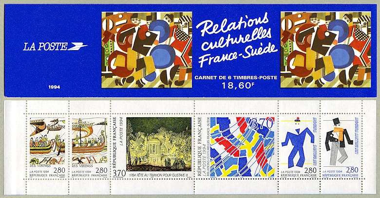 Image du timbre Carnet relations culturelles France-Suède