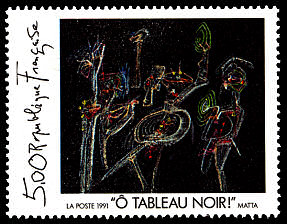 Image du timbre Œuvre de Roberto Matta«Ô tableau noir»
