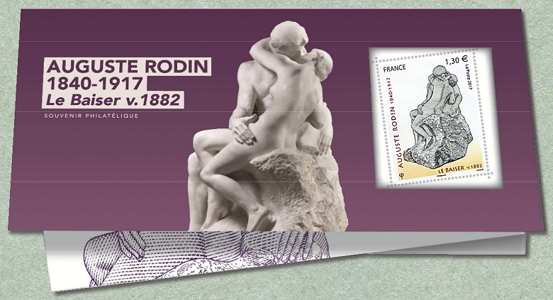 Image du timbre  Auguste Rodin 1840-1917 - Le baiser v. 1882