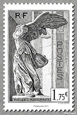 Musées Nationaux <br /> Victoire de Samothrace grise 1,75 €