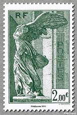 Image du timbre Musées Nationaux - Victoire de Samothrace verte 2 €
