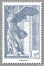 Musées Nationaux 
    Victoire de Samothrace bleu clair 1,75 €