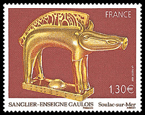 Image du timbre Sanglier-enseigne gaulois-Soulac-sur-mer