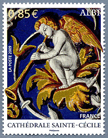 Image du timbre Cathédrale Sainte Cécile d'Albi-L'ange musicien